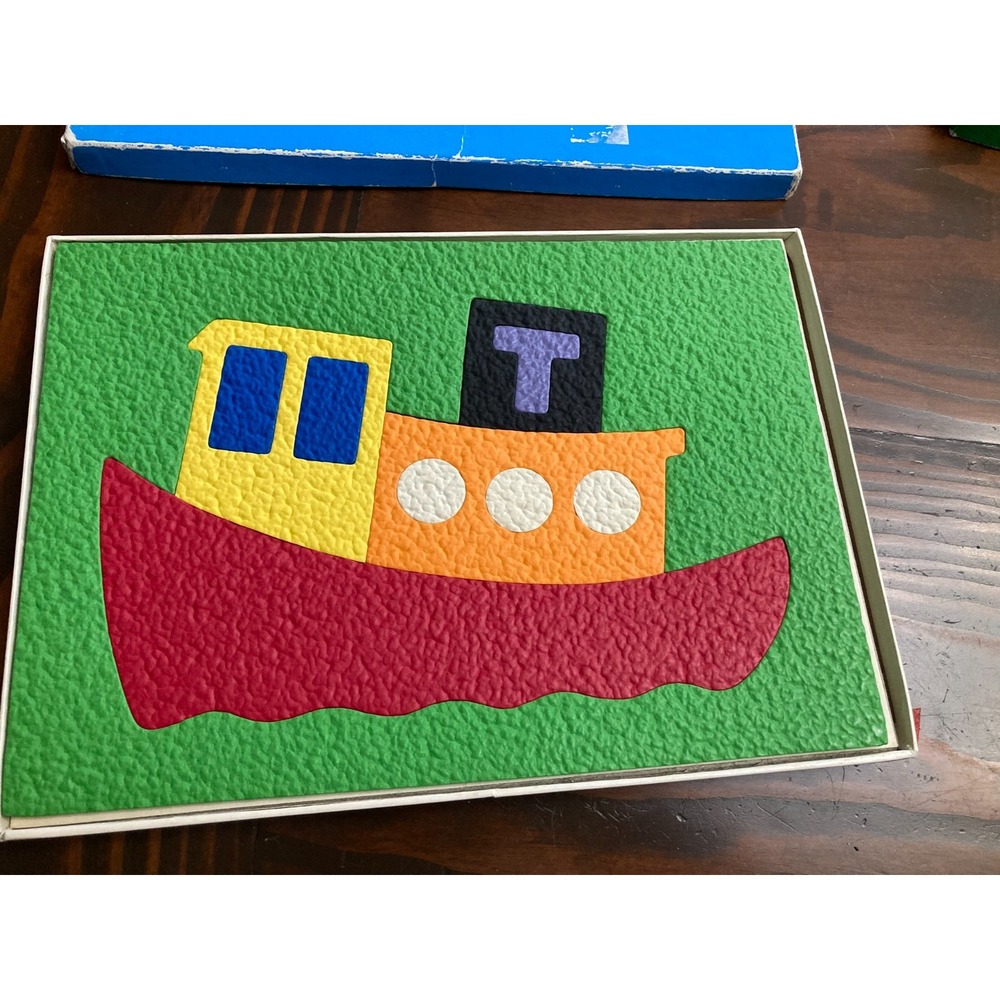 Vintage Lauri Tug 2141 Crepe Foam Puzzle Preschool Daycare Toy Made in USA